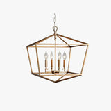 Lampadario Pendente Industriale Vintage Geometrico a Candelabro