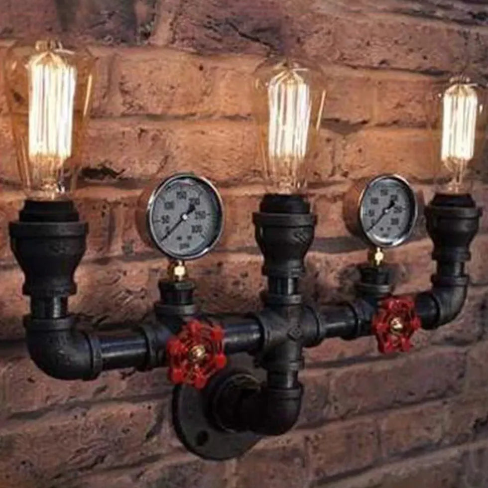 Applique da Muro a LED Tubolare Stile Steampunk