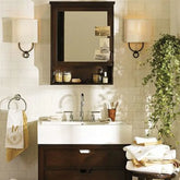 Applique da Parete in Stoffa Bianco Stile Americano