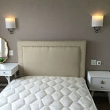 Applique da Parete in Stoffa Bianco Stile Americano