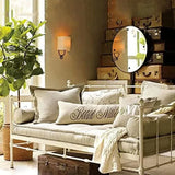 Applique da Parete in Stoffa Bianco Stile Americano