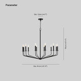 Lampadari Sospesi a Led Nero Moderno Multi-braccio