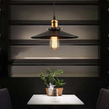 Lampadario Stile Industriale Vintage Nero Metallo a Cono