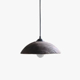 Lampadario Vintage Legno a Mezza Sfera