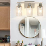 Lampada da Muro Stile Industriale in Vetro Trasparente da Bagno