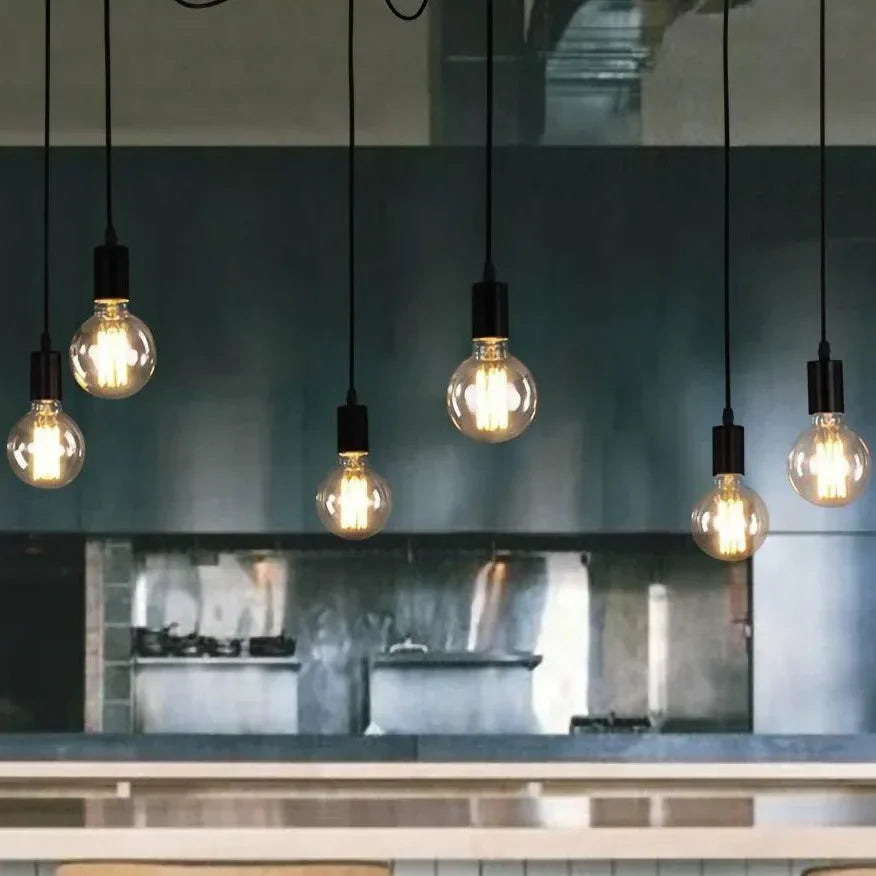 Lampadari per Cucina a Led Moderni Neri