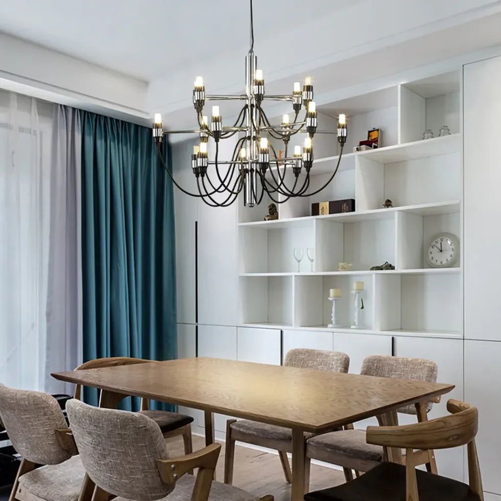 Lampadari a Led per Soggiorno Stile Industriale Nero