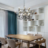 Lampadari a Led per Soggiorno Stile Industriale Nero