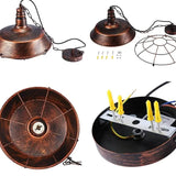 Lampadario Ferro Battuto Antico Usato Stile Industriale per Sala da Pranzo