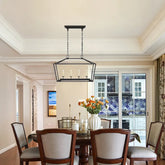 Lampadario Pendente Nero Industriale Portacandela Poligonale