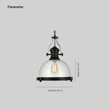 Lampadario post industriale a forma di lanterna semisferica