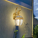 Lampade da Esterno a Muro in Ottone Vintage