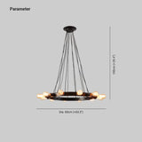 Stile Industriale Lampadari in Metallo Anello Illuminante