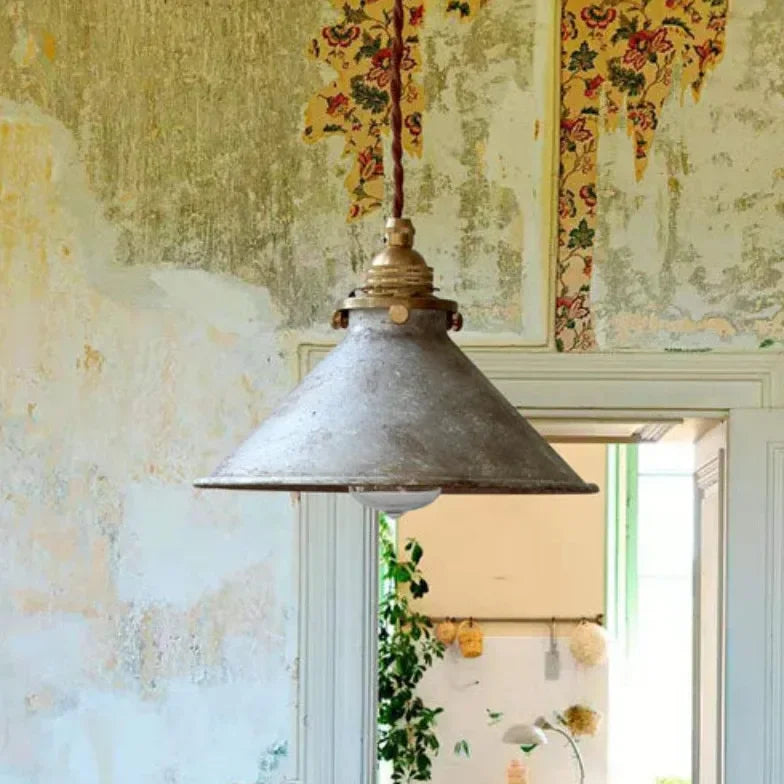 Lampadari Vetro Vintage Design con Texture Arrugginite