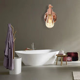 Applique da Parete con Lampadina Rosa Oro