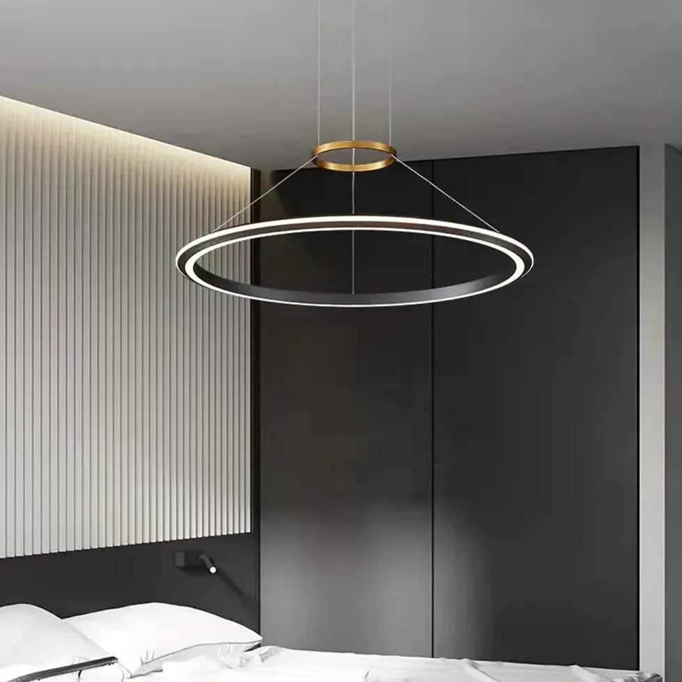 Plafoniera Lampadario Moderno Sottile Anello Led