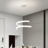 Lampadario Moderno Bianco Led a Spirale