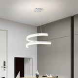 Lampadario Moderno Bianco Led a Spirale