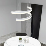 Lampadario Moderno Bianco Led a Spirale