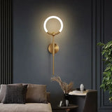 Lampada a Led da Parete Nera Circolare