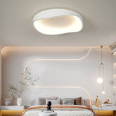 Plafoniera Led Soffitto Tonda Dimmerabile Bianca in Design Moderno per Camera da Letto