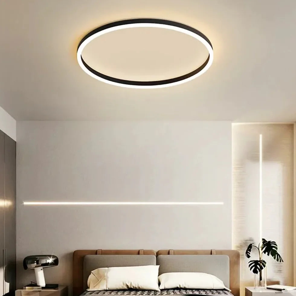 Plafoniera Tonda LED Dimmerabile Minimal per Camera Letto