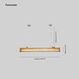 Lampadario Moderno in Legno Design Lungo Rectangolare