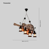 Lampadario Vintage Legno Chitarra Design Creativo