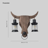 Applique 2 luci a led a forma di testa di bue