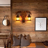 Applique 2 luci a led a forma di testa di bue