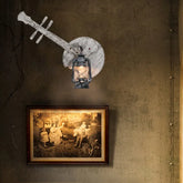 Applique da Parete Shabby Chic Forma Chitarra