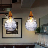 Lampadari Vetro Soffiato in Stile Vintage con Altezza Regolabile per Sala Pranzo