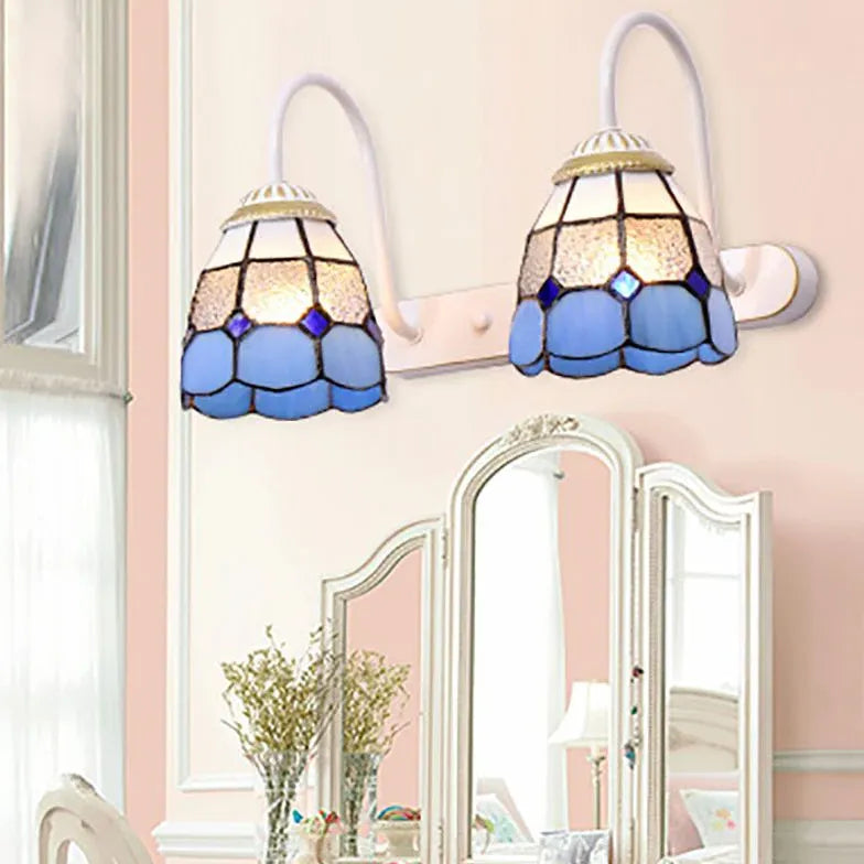 Lampada LED da Muro Stile Tiffany a Due Luci per Bagno