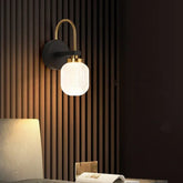 Applique Moderni Camera Da Letto Sfera Nero Oro