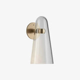 Lampada da Parete in Vetro Trasparente con Design Conico LED