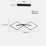 Lampadari Sala Pranzo Moderno Cornice Rombo Elegante