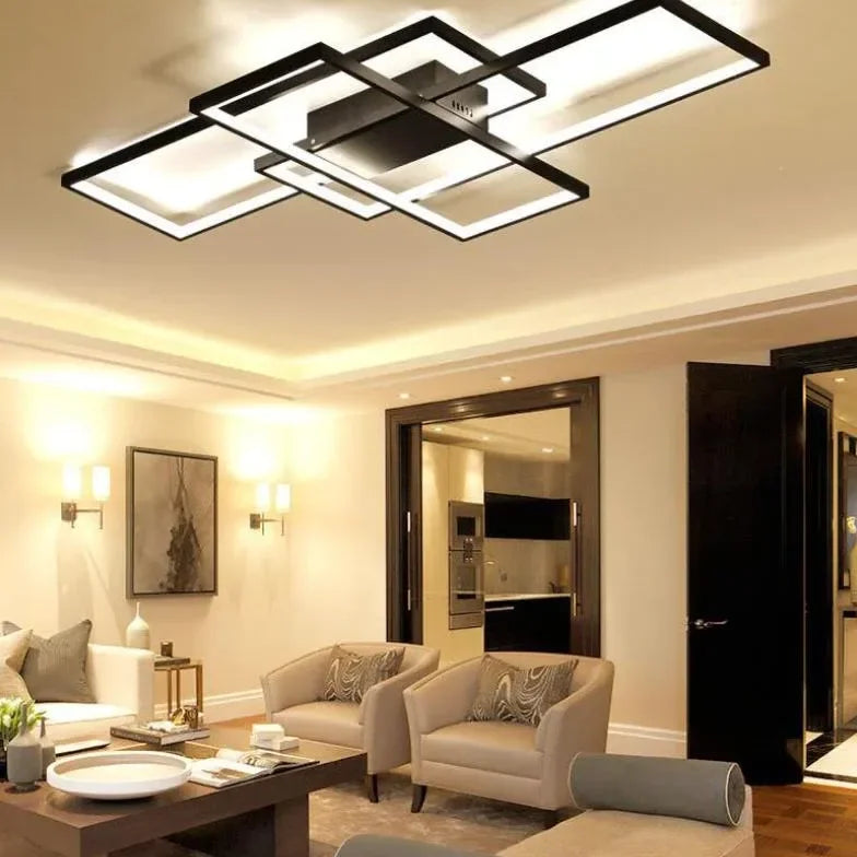 Lampade da soffitto moderne a led multiple rettangolari