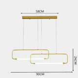 Lampadario per Tavolo da Pranzo Design Rettangolare