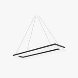 Lampadari Ufficio Led Design Elegante Nero Rettangolare