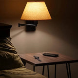 Applique Parete Tessuto Regolabile per Camera da Letto