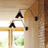 Faretti industriale da parete regolabili neri