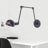 Applique Faretti Orientabili da Parete Design Industriale con Braccio Lungo Nero