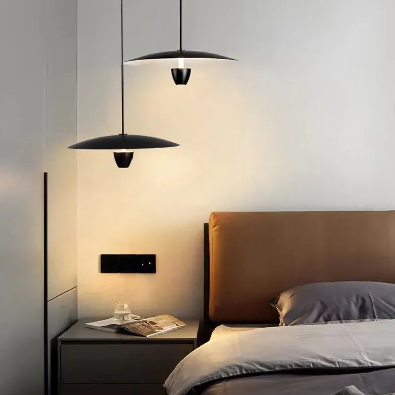 Lampadari Camera da Letto Moderna Disco Nero