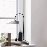 Lampada da Tavolo Moderna Led Nera Curva