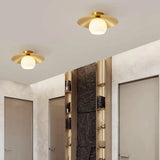 Plafoniera Vintage Ottone Dorato per Corridoio