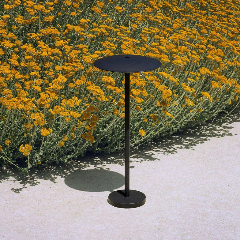 Minimalista Nera Rotonda Lampioni Led Giardino