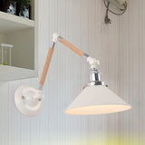 Lampada da Muro Allungabile Stile Vintage Cono Bianco