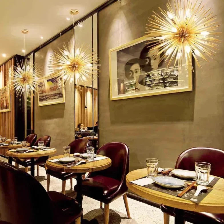 Dorato Dente di Leone Lampadario Sala Pranzo