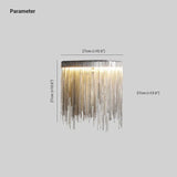 Applique da Parete di Lusso Frange Argento