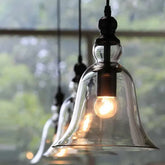 Lampadari in Vetro Vintage Trasparenti Campaniformi